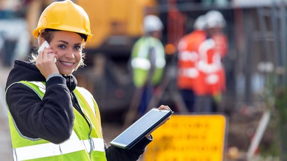 Female worker on mobile shutterstock 772863019 web