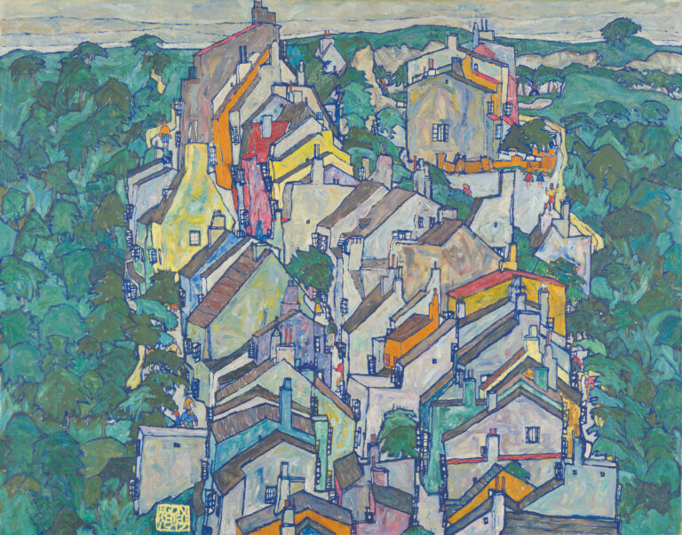 1. Egon Schiele Town Among Greenery 1917 Neue Galerie