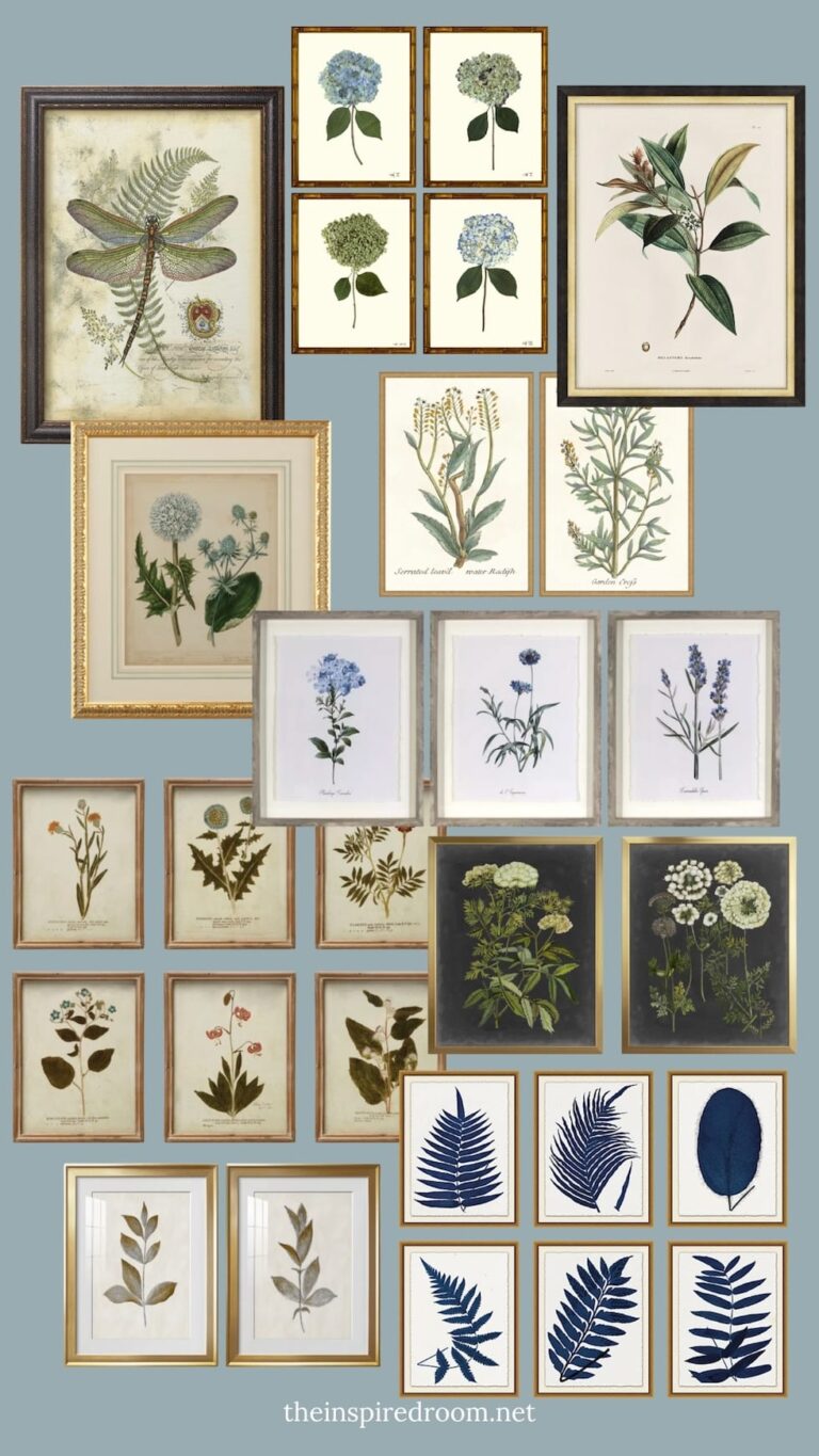 botanical artwork round up the inspired room